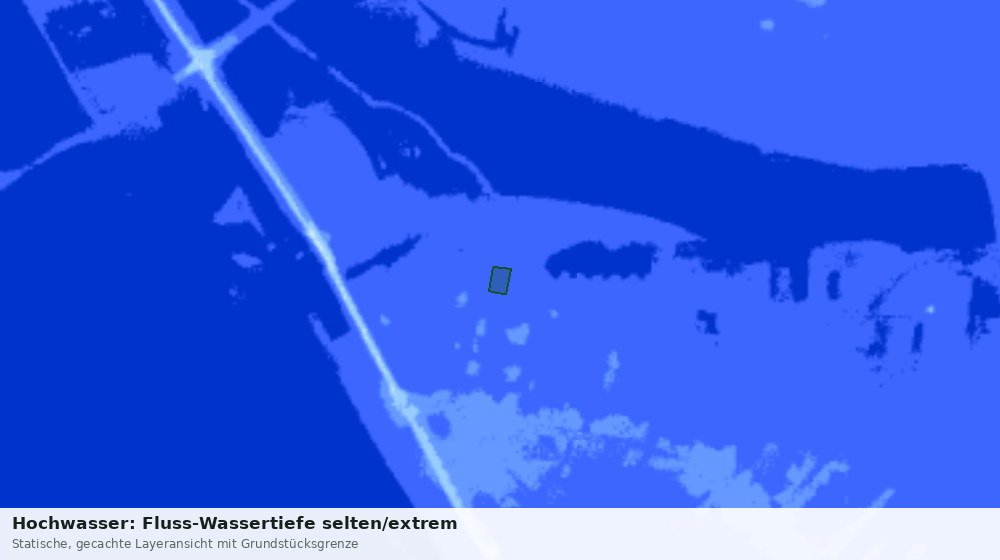 Statische Kartenansicht: Hochwasser: Fluss-Wassertiefe selten/extrem