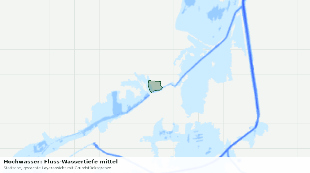 Statische Kartenansicht: Hochwasser: Fluss-Wassertiefe mittel