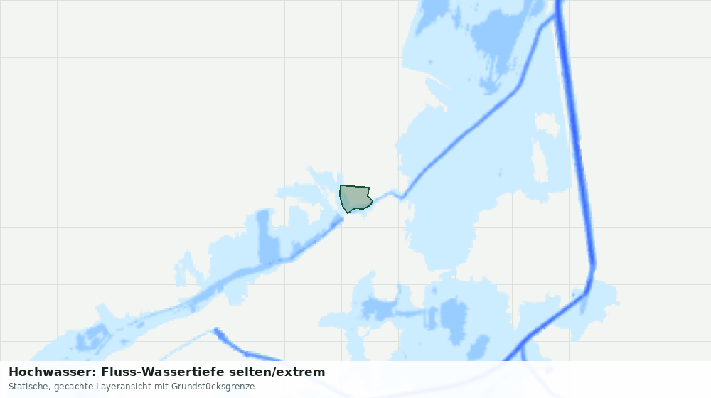 Statische Kartenansicht: Hochwasser: Fluss-Wassertiefe selten/extrem