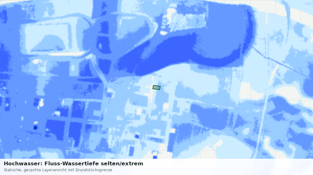 Statische Kartenansicht: Hochwasser: Fluss-Wassertiefe selten/extrem