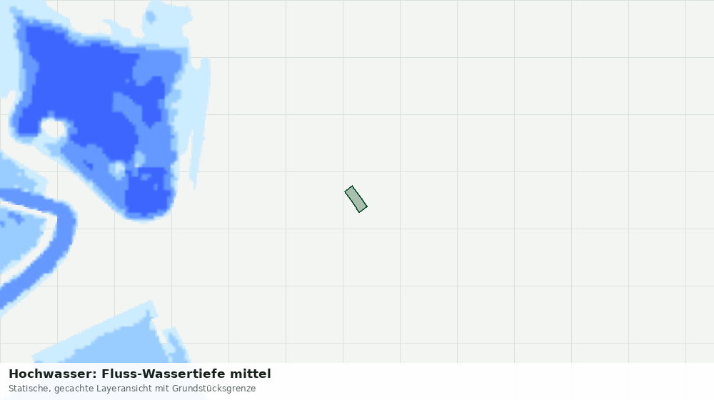 Statische Kartenansicht: Hochwasser: Fluss-Wassertiefe mittel
