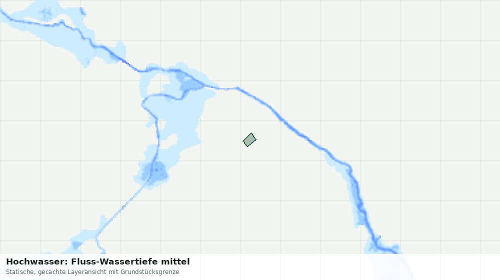 Statische Kartenansicht: Hochwasser: Fluss-Wassertiefe mittel