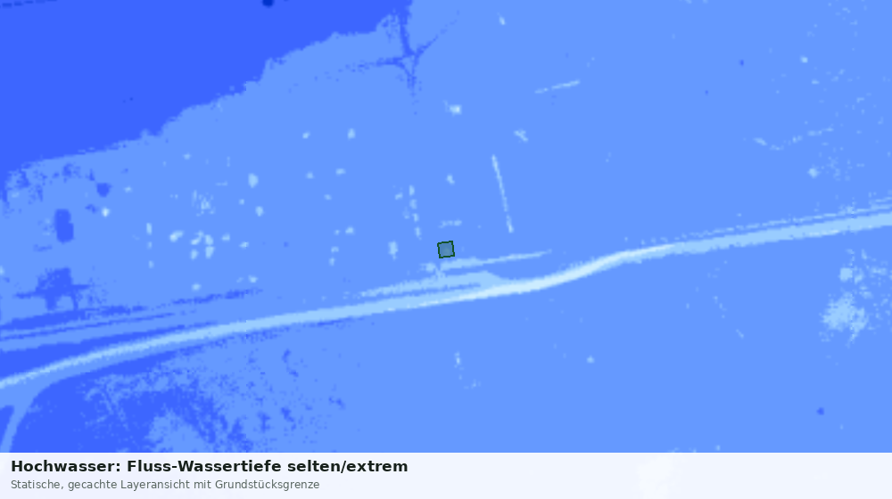 Statische Kartenansicht: Hochwasser: Fluss-Wassertiefe selten/extrem