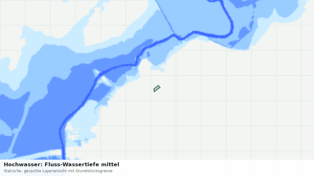 Statische Kartenansicht: Hochwasser: Fluss-Wassertiefe mittel