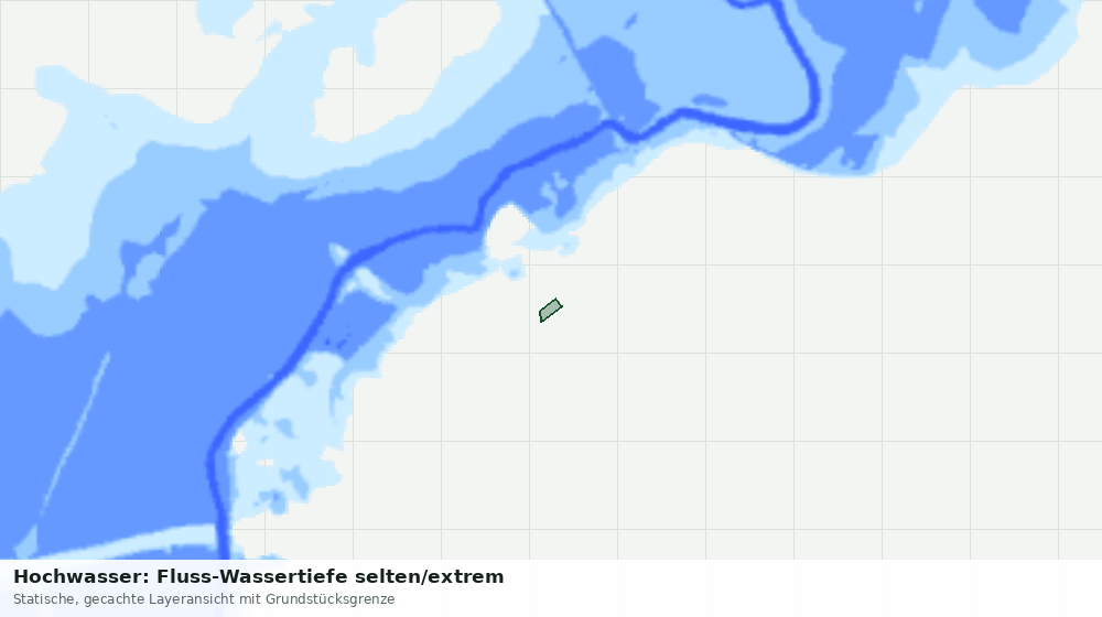 Statische Kartenansicht: Hochwasser: Fluss-Wassertiefe selten/extrem