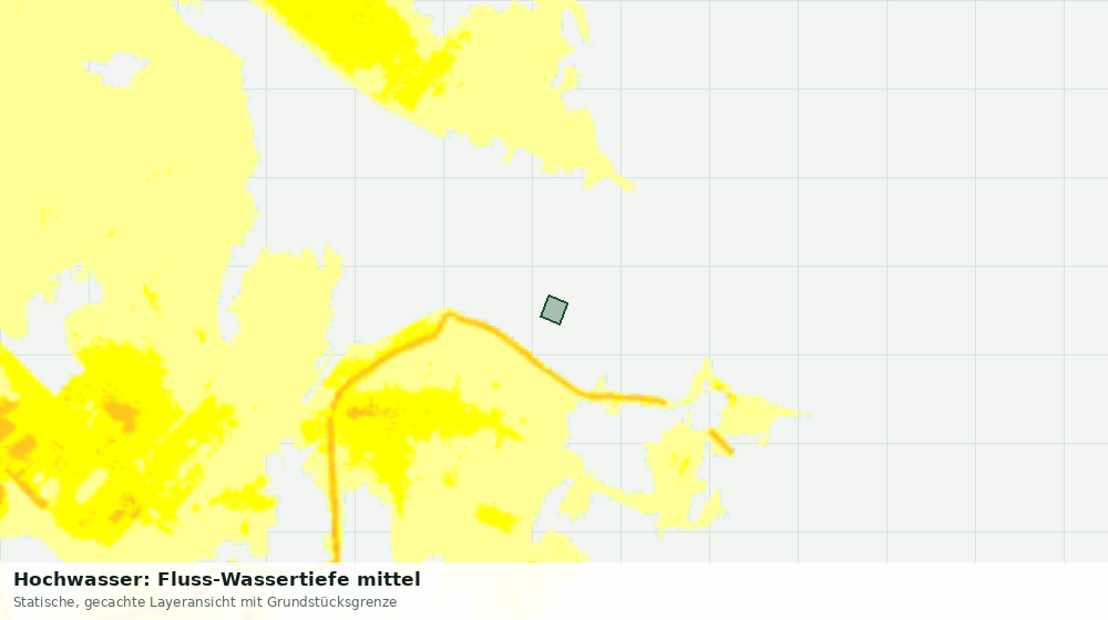 Statische Kartenansicht: Hochwasser: Fluss-Wassertiefe mittel