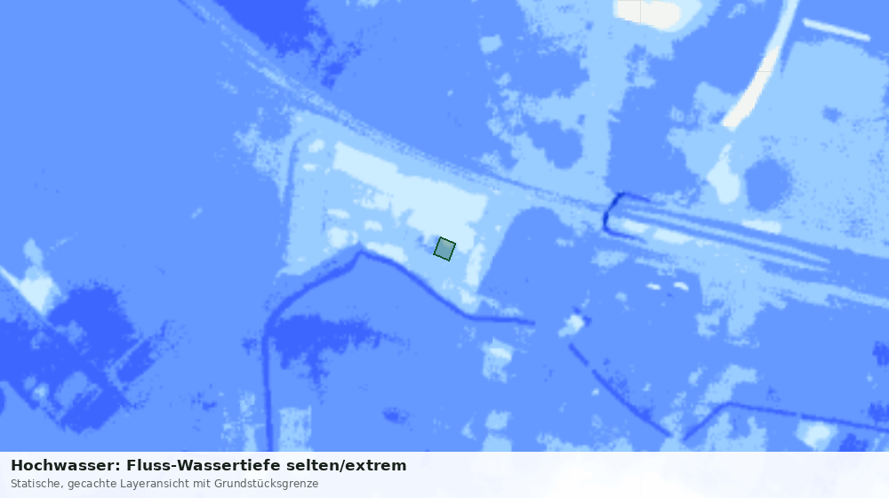 Statische Kartenansicht: Hochwasser: Fluss-Wassertiefe selten/extrem