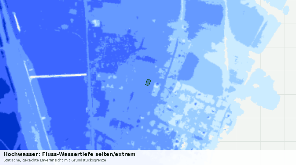 Statische Kartenansicht: Hochwasser: Fluss-Wassertiefe selten/extrem