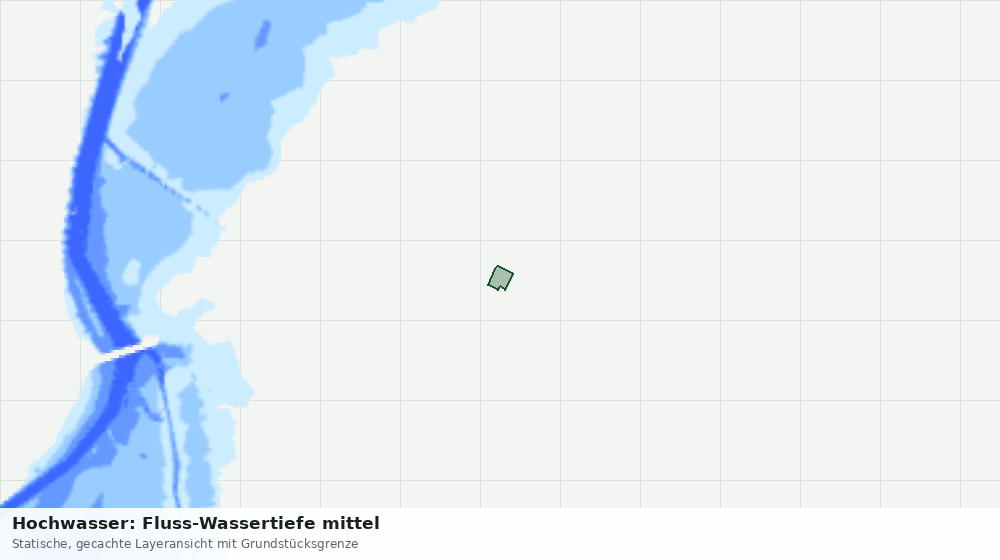 Statische Kartenansicht: Hochwasser: Fluss-Wassertiefe mittel