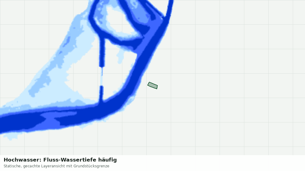 Statische Kartenansicht: Hochwasser: Fluss-Wassertiefe häufig
