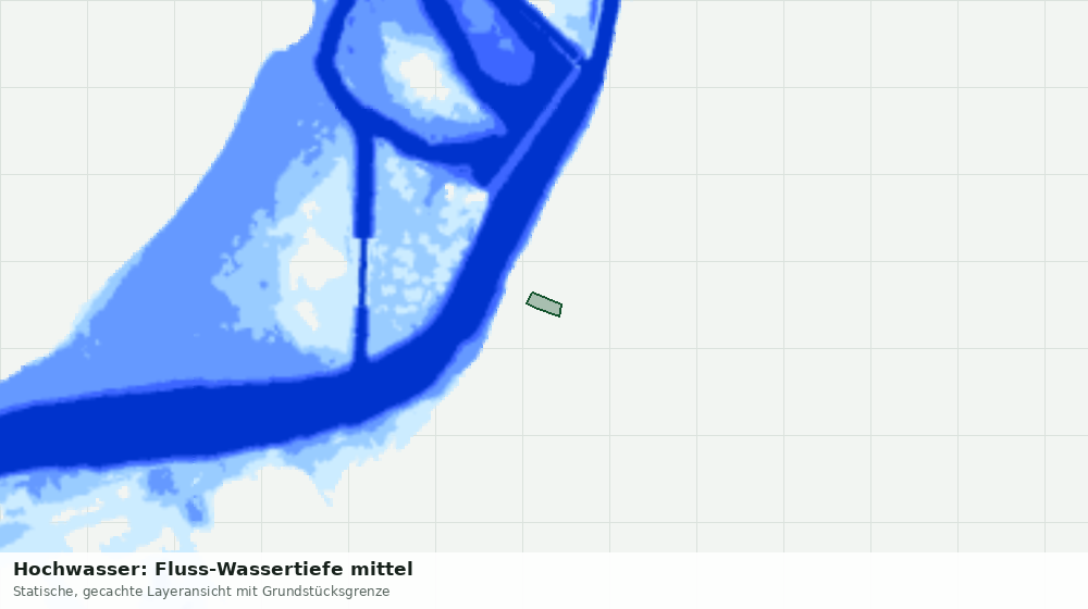 Statische Kartenansicht: Hochwasser: Fluss-Wassertiefe mittel