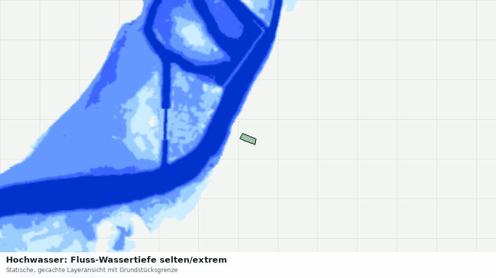 Statische Kartenansicht: Hochwasser: Fluss-Wassertiefe selten/extrem