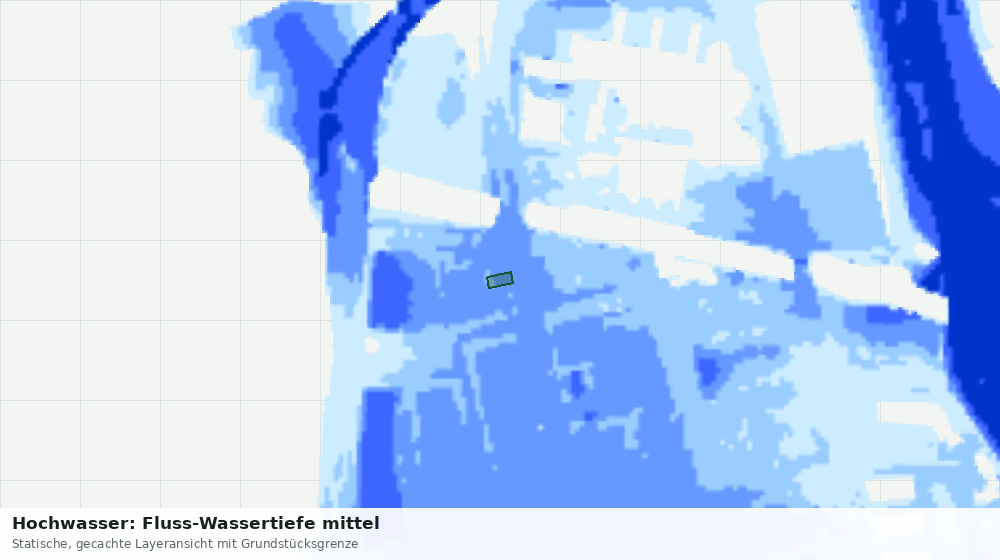 Statische Kartenansicht: Hochwasser: Fluss-Wassertiefe mittel
