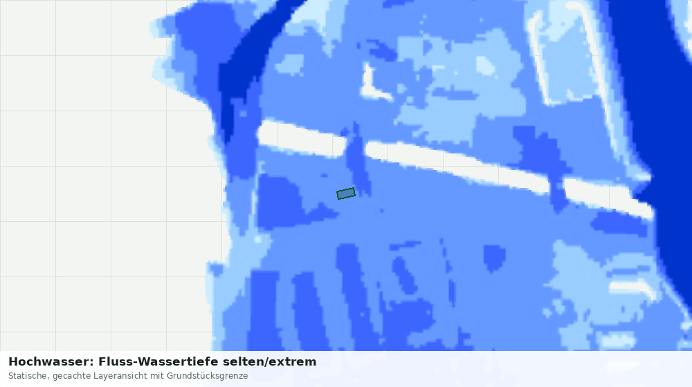 Statische Kartenansicht: Hochwasser: Fluss-Wassertiefe selten/extrem