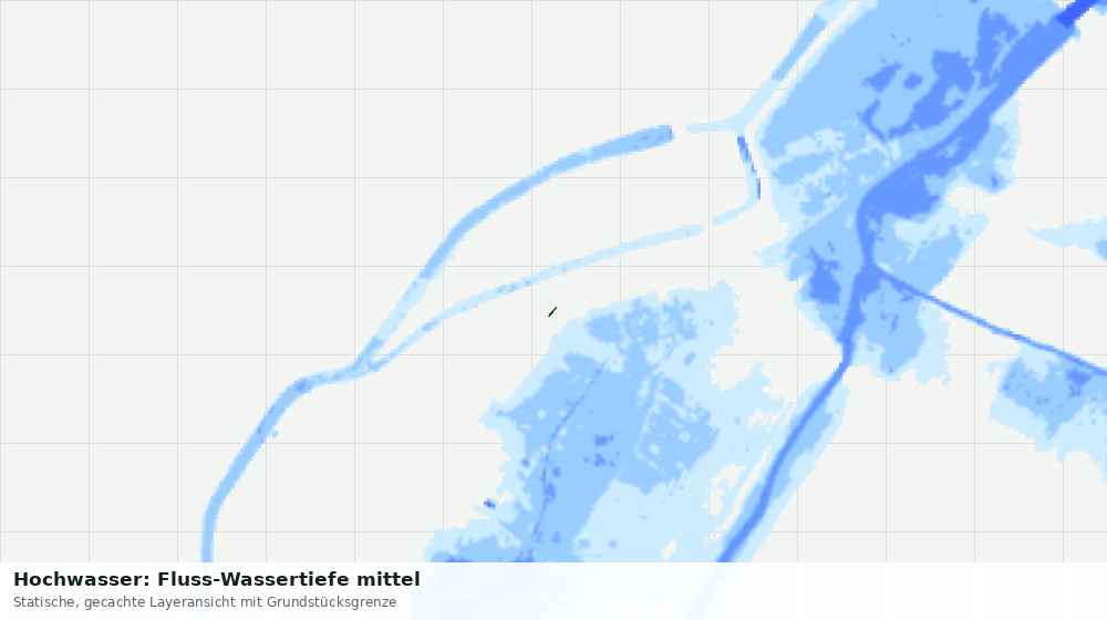 Statische Kartenansicht: Hochwasser: Fluss-Wassertiefe mittel