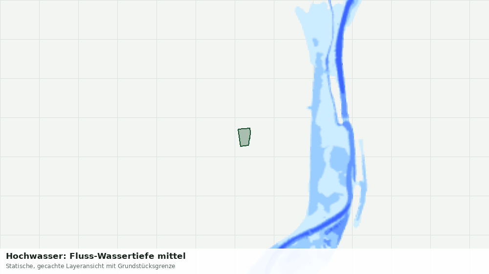 Statische Kartenansicht: Hochwasser: Fluss-Wassertiefe mittel