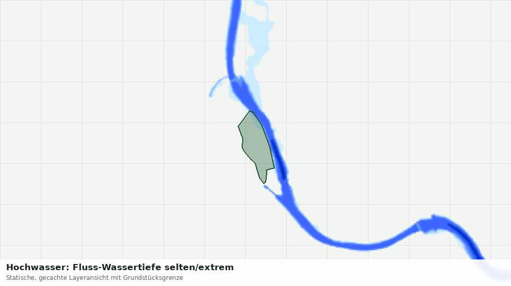 Statische Kartenansicht: Hochwasser: Fluss-Wassertiefe selten/extrem
