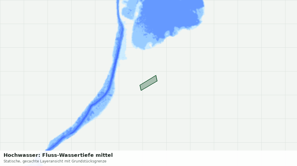 Statische Kartenansicht: Hochwasser: Fluss-Wassertiefe mittel