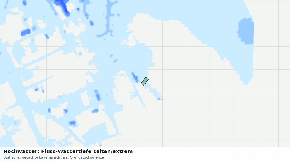 Statische Kartenansicht: Hochwasser: Fluss-Wassertiefe selten/extrem