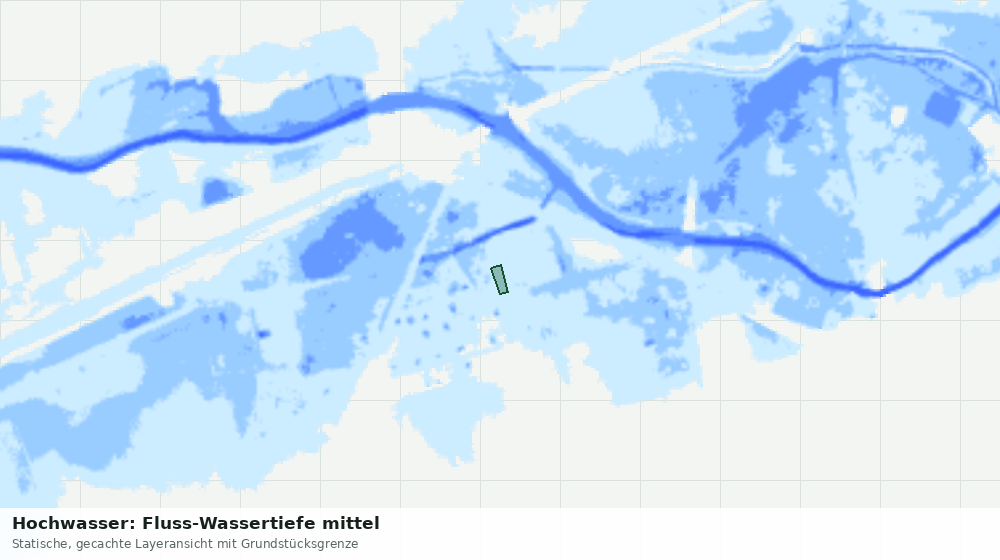 Statische Kartenansicht: Hochwasser: Fluss-Wassertiefe mittel