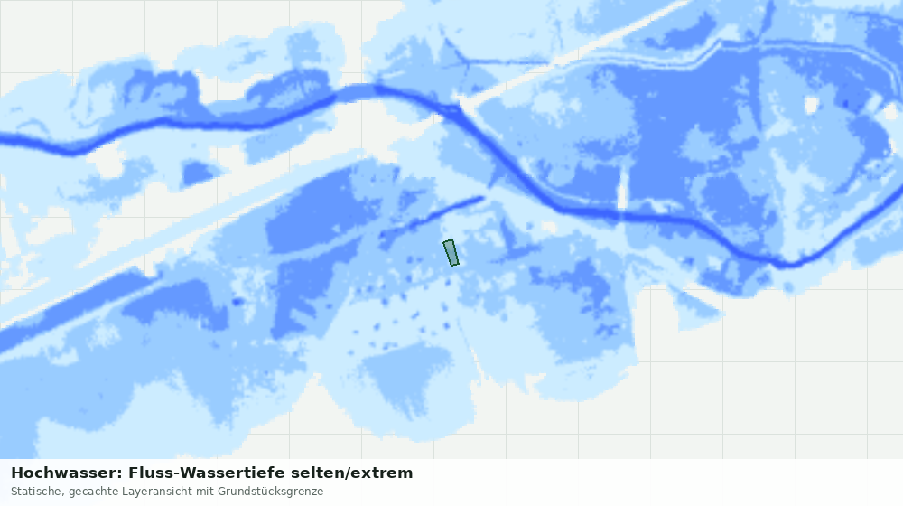 Statische Kartenansicht: Hochwasser: Fluss-Wassertiefe selten/extrem