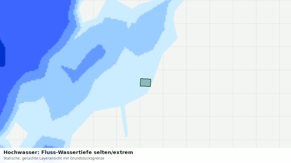 Statische Kartenansicht: Hochwasser: Fluss-Wassertiefe selten/extrem