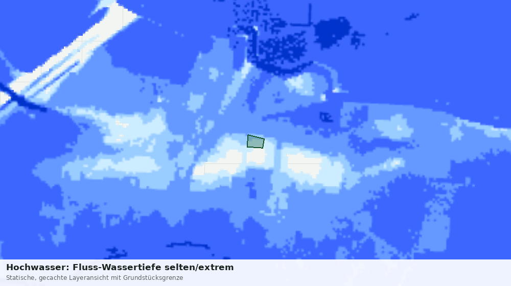 Statische Kartenansicht: Hochwasser: Fluss-Wassertiefe selten/extrem