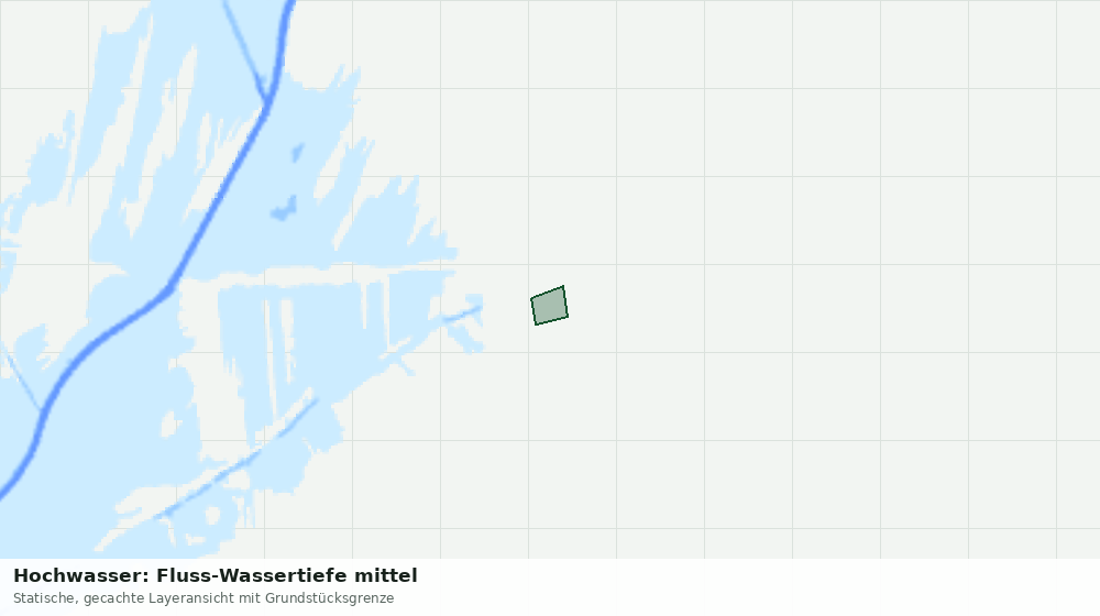 Statische Kartenansicht: Hochwasser: Fluss-Wassertiefe mittel