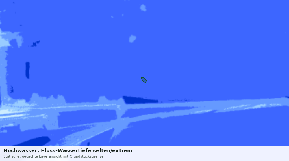 Statische Kartenansicht: Hochwasser: Fluss-Wassertiefe selten/extrem
