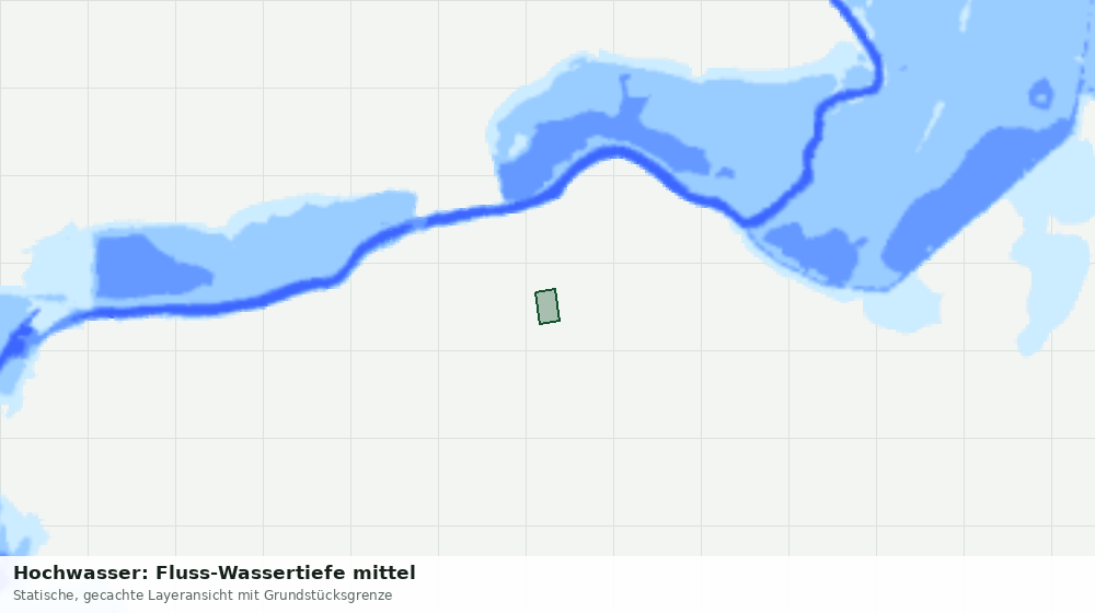 Statische Kartenansicht: Hochwasser: Fluss-Wassertiefe mittel