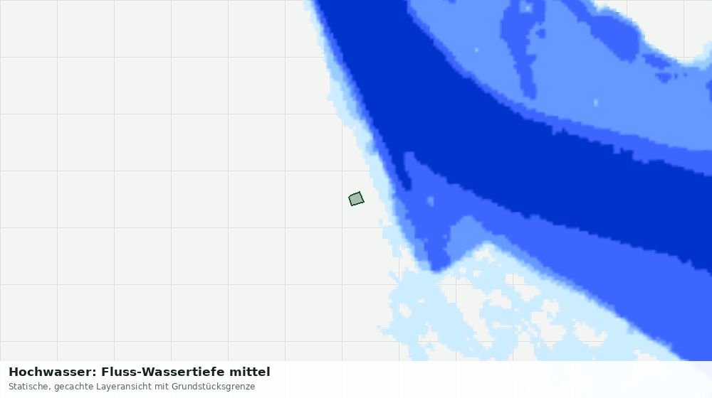 Statische Kartenansicht: Hochwasser: Fluss-Wassertiefe mittel