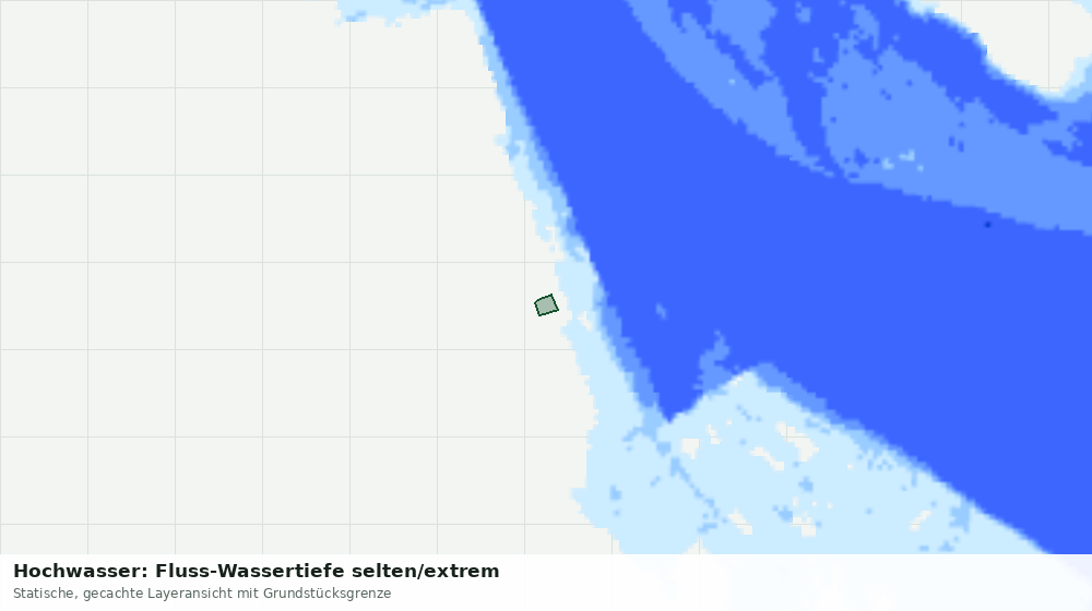 Statische Kartenansicht: Hochwasser: Fluss-Wassertiefe selten/extrem