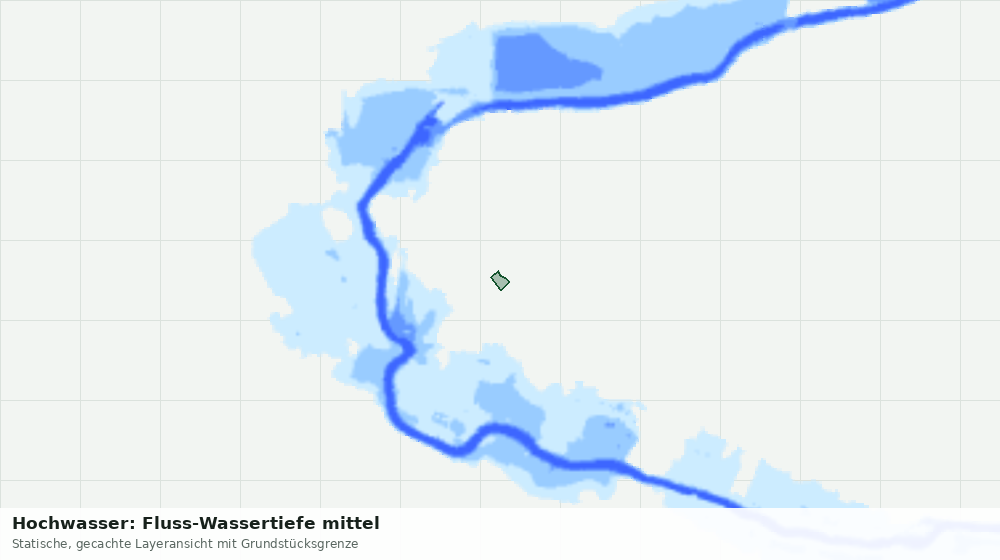 Statische Kartenansicht: Hochwasser: Fluss-Wassertiefe mittel