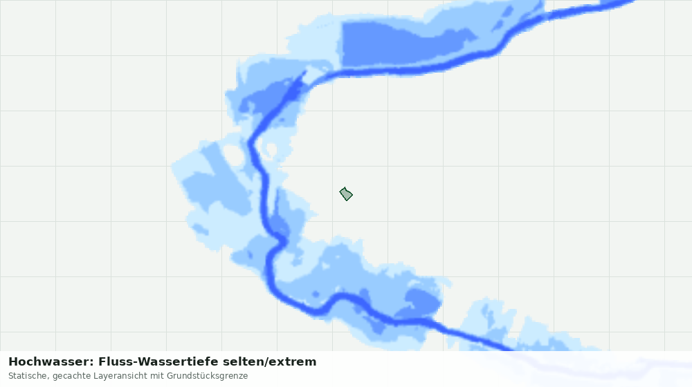 Statische Kartenansicht: Hochwasser: Fluss-Wassertiefe selten/extrem