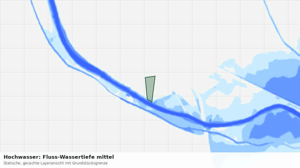 Statische Kartenansicht: Hochwasser: Fluss-Wassertiefe mittel