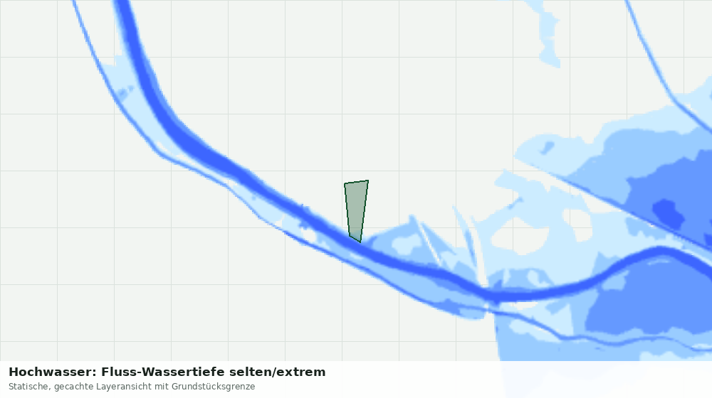 Statische Kartenansicht: Hochwasser: Fluss-Wassertiefe selten/extrem