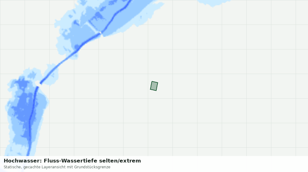 Statische Kartenansicht: Hochwasser: Fluss-Wassertiefe selten/extrem