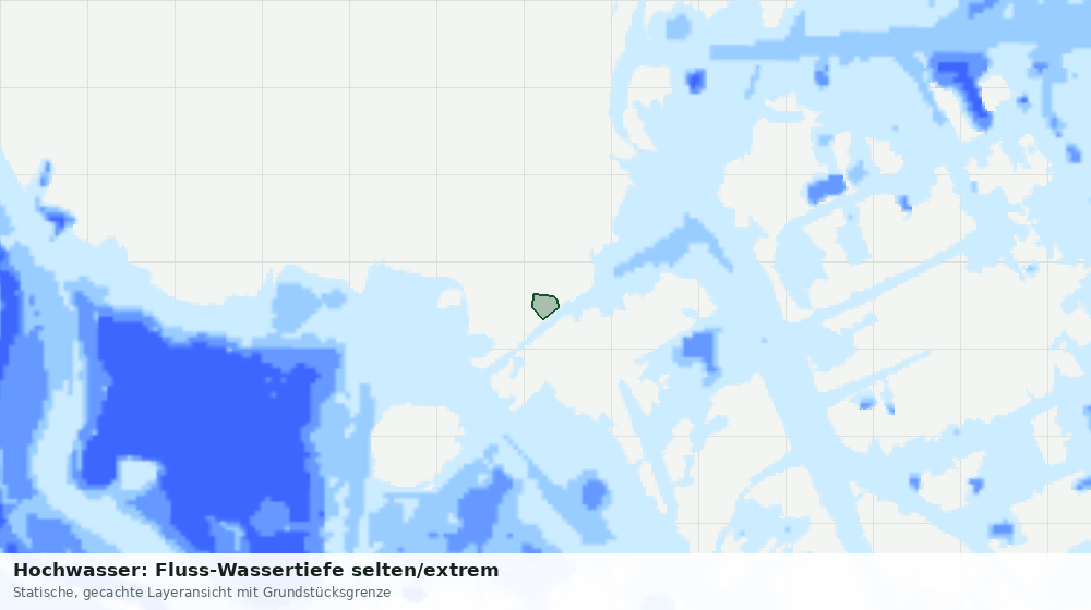 Statische Kartenansicht: Hochwasser: Fluss-Wassertiefe selten/extrem