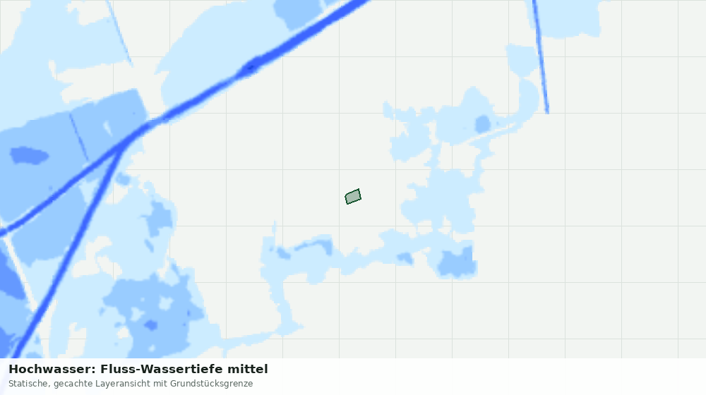 Statische Kartenansicht: Hochwasser: Fluss-Wassertiefe mittel