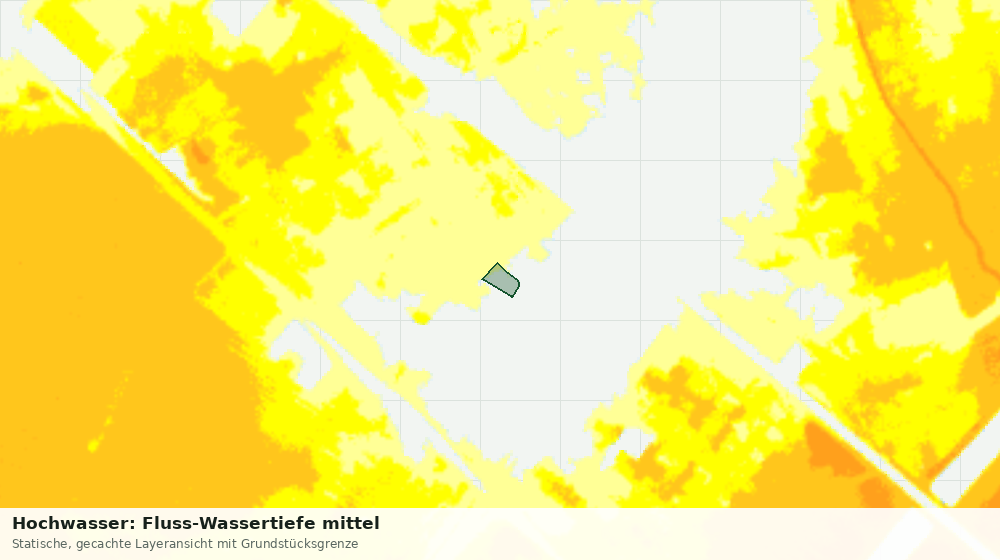 Statische Kartenansicht: Hochwasser: Fluss-Wassertiefe mittel