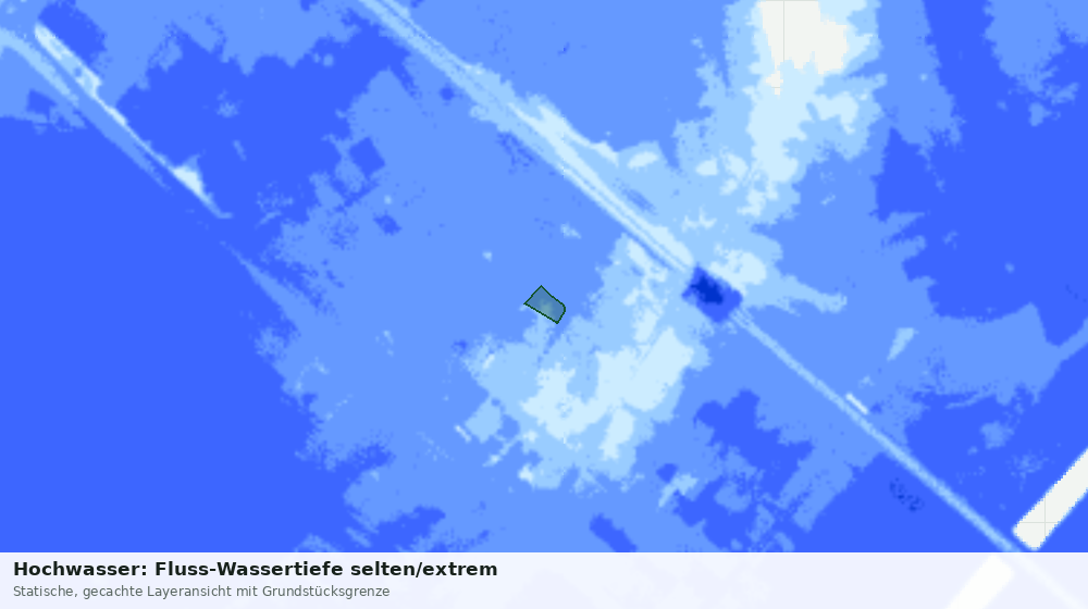 Statische Kartenansicht: Hochwasser: Fluss-Wassertiefe selten/extrem