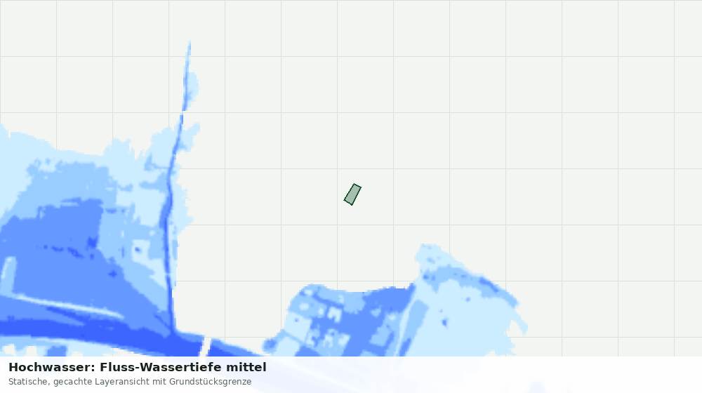 Statische Kartenansicht: Hochwasser: Fluss-Wassertiefe mittel