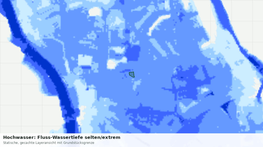 Statische Kartenansicht: Hochwasser: Fluss-Wassertiefe selten/extrem