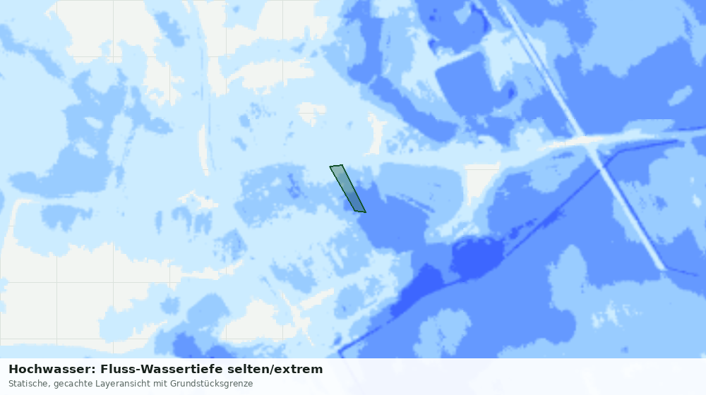 Statische Kartenansicht: Hochwasser: Fluss-Wassertiefe selten/extrem