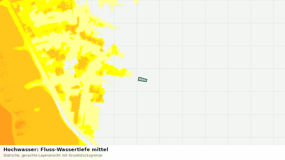 Statische Kartenansicht: Hochwasser: Fluss-Wassertiefe mittel
