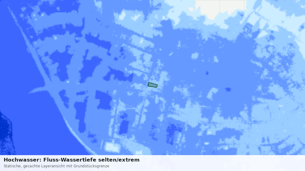 Statische Kartenansicht: Hochwasser: Fluss-Wassertiefe selten/extrem