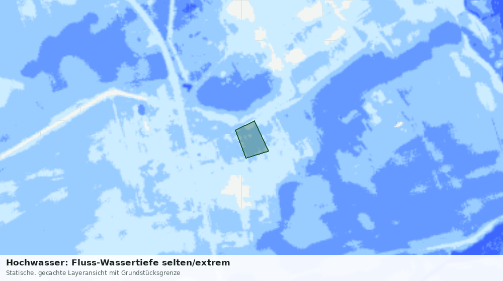 Statische Kartenansicht: Hochwasser: Fluss-Wassertiefe selten/extrem