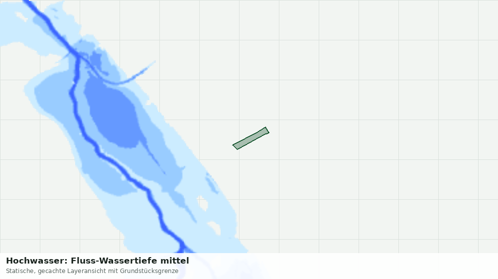 Statische Kartenansicht: Hochwasser: Fluss-Wassertiefe mittel