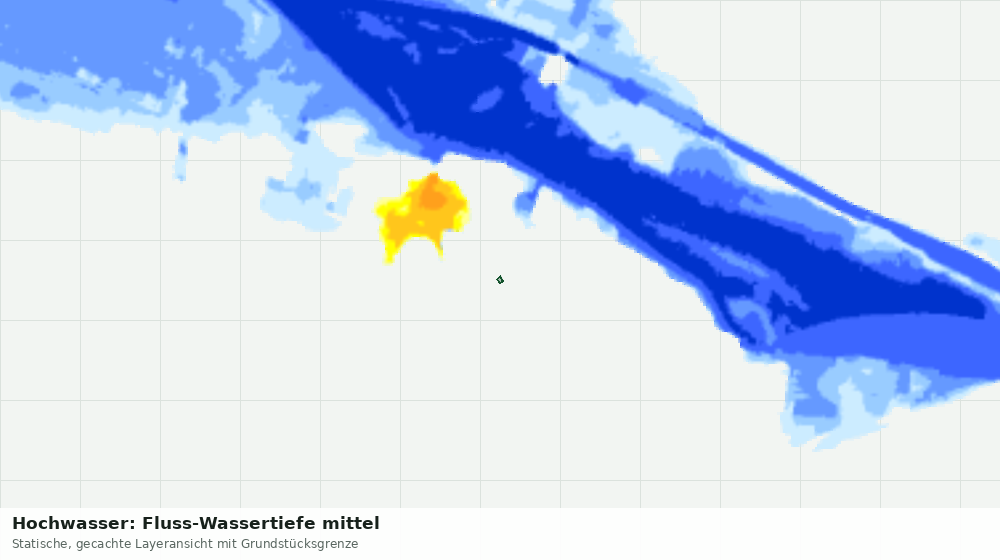 Statische Kartenansicht: Hochwasser: Fluss-Wassertiefe mittel