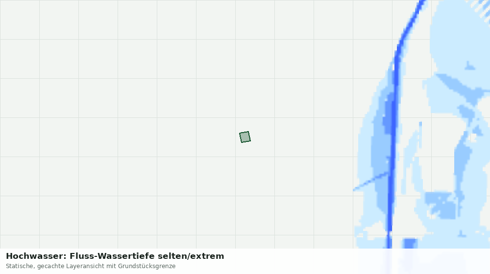 Statische Kartenansicht: Hochwasser: Fluss-Wassertiefe selten/extrem
